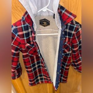 Plaid Sherpa flannel jacket